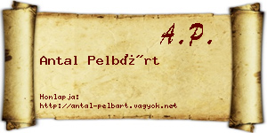 Antal Pelbárt névjegykártya